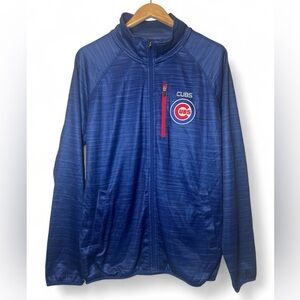 GIII Genuine Merchandise Cubs‎ Men M Blue Full Zip Baseball Track Warmup Jacket